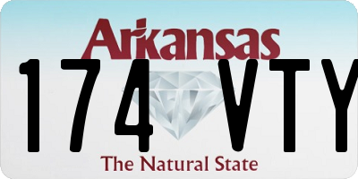 AR license plate 174VTY