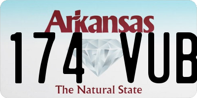 AR license plate 174VUB
