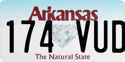 AR license plate 174VUD