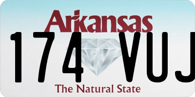 AR license plate 174VUJ