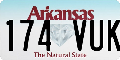 AR license plate 174VUK