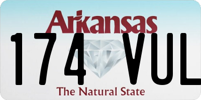 AR license plate 174VUL