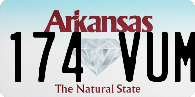 AR license plate 174VUM