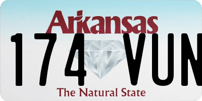 AR license plate 174VUN