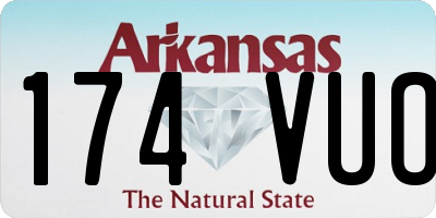 AR license plate 174VUO