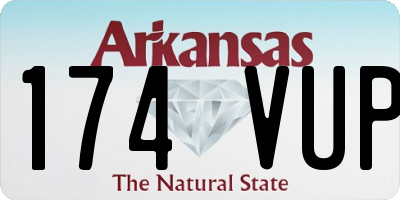 AR license plate 174VUP