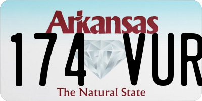 AR license plate 174VUR