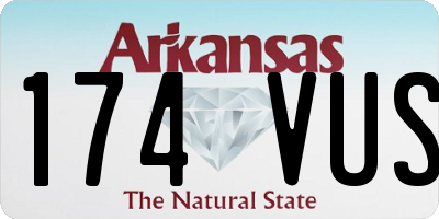 AR license plate 174VUS