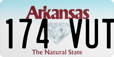 AR license plate 174VUT