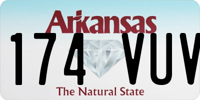 AR license plate 174VUV