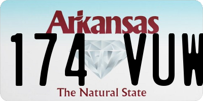 AR license plate 174VUW