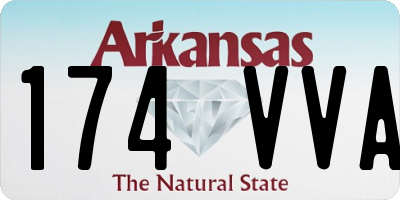 AR license plate 174VVA