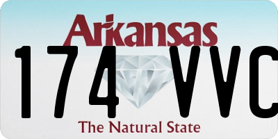 AR license plate 174VVC