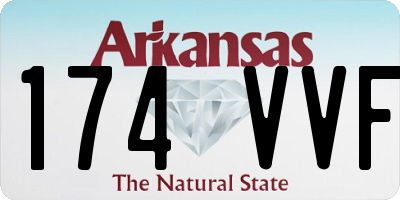 AR license plate 174VVF
