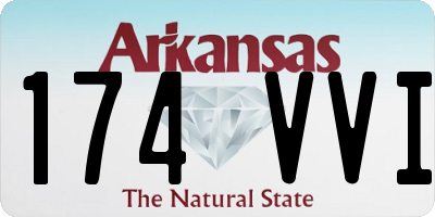 AR license plate 174VVI
