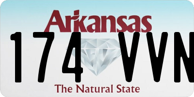 AR license plate 174VVN