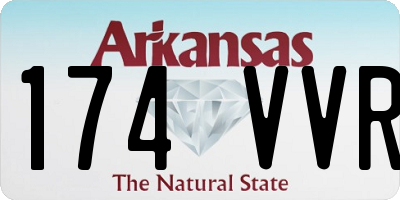 AR license plate 174VVR
