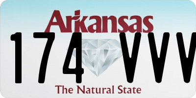 AR license plate 174VVV