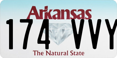 AR license plate 174VVY