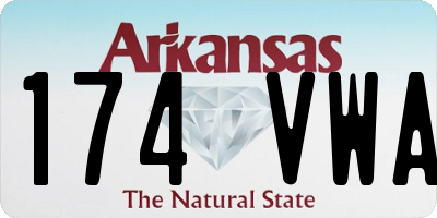 AR license plate 174VWA
