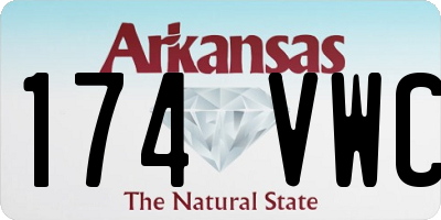 AR license plate 174VWC