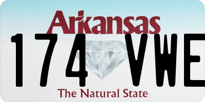 AR license plate 174VWE