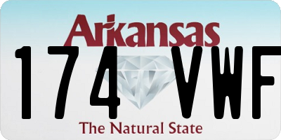 AR license plate 174VWF