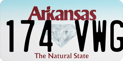AR license plate 174VWG