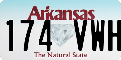AR license plate 174VWH