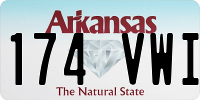 AR license plate 174VWI