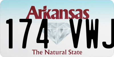 AR license plate 174VWJ