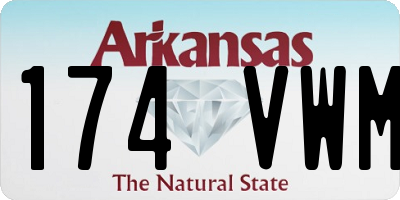 AR license plate 174VWM