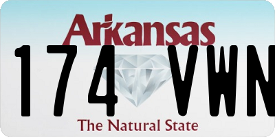 AR license plate 174VWN