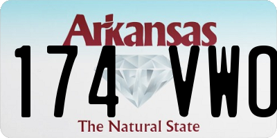 AR license plate 174VWO
