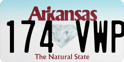 AR license plate 174VWP