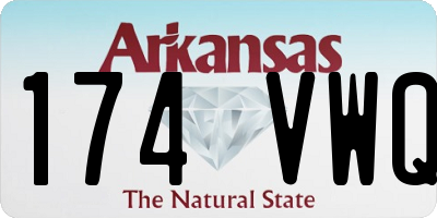 AR license plate 174VWQ