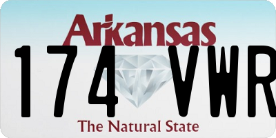 AR license plate 174VWR