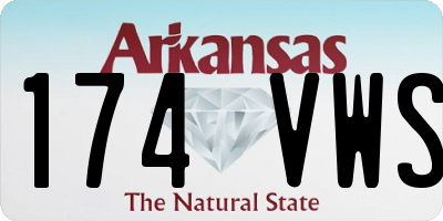 AR license plate 174VWS