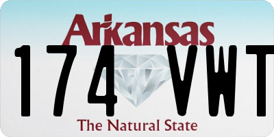 AR license plate 174VWT