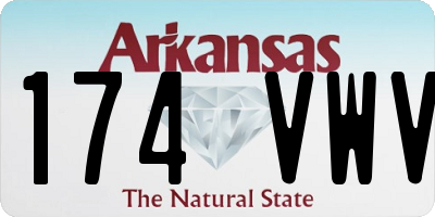 AR license plate 174VWV