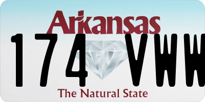 AR license plate 174VWW