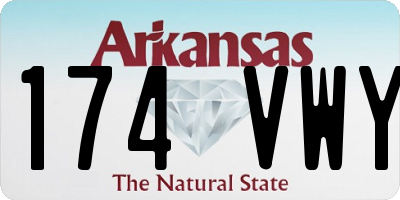 AR license plate 174VWY