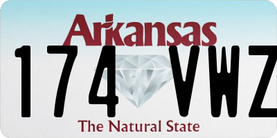 AR license plate 174VWZ