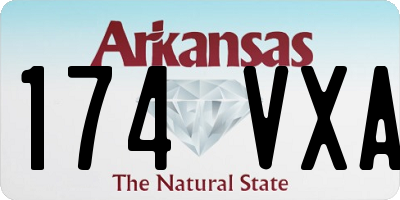 AR license plate 174VXA