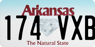 AR license plate 174VXB