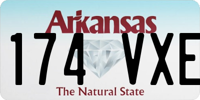 AR license plate 174VXE