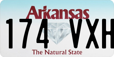 AR license plate 174VXH