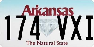 AR license plate 174VXI