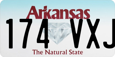 AR license plate 174VXJ