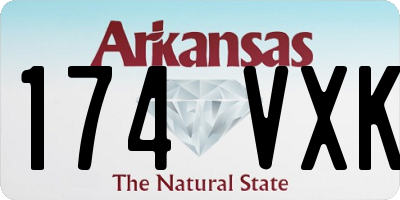 AR license plate 174VXK